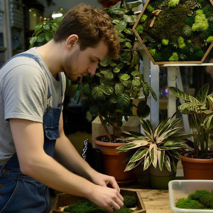 Мастер-класс по изготовлению Панно со мхом в Москве