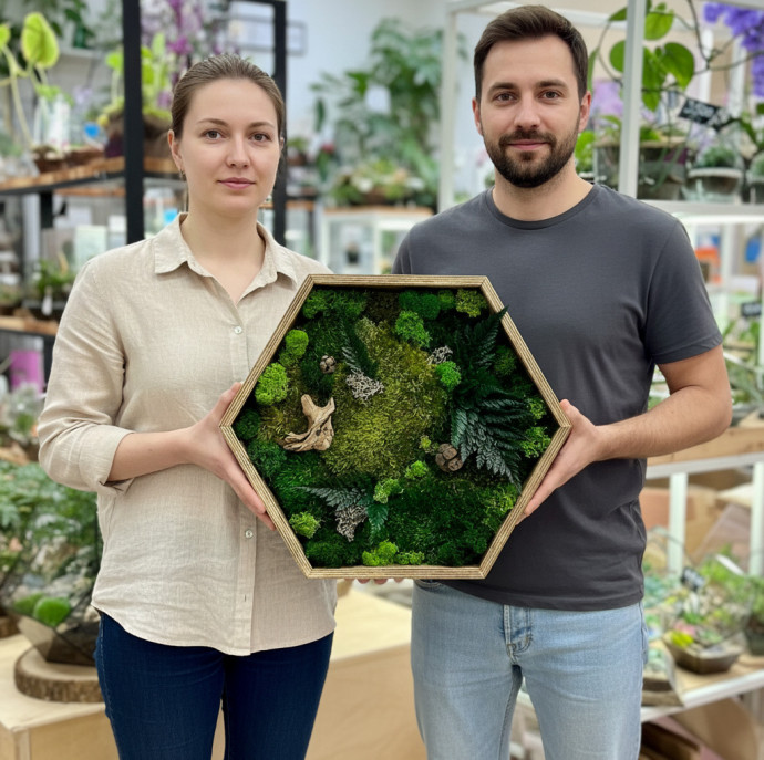 Мастер-класс по изготовлению Панно со мхом в Москве