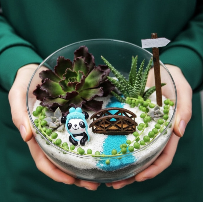 Мастер-класс по созданию мини-сада с суккулентами в Москве