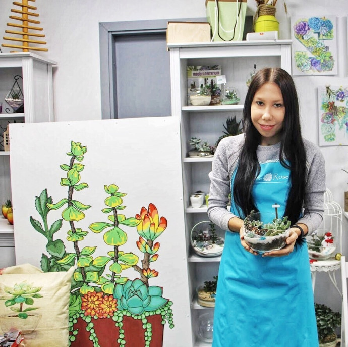 Мастер-класс по созданию мини-сада с суккулентами в Москве