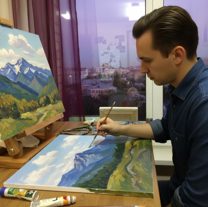 Мастер-класс по масляной живописи и акрилу в Москве