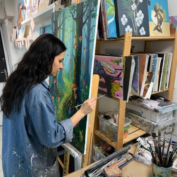 Мастер-класс по масляной живописи и акрилу в Москве