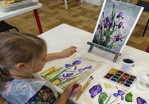 Детский мастер-класс по рисованию акварелью в Москве