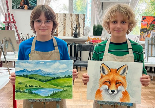 Детский мастер-класс по рисованию акварелью в Москве