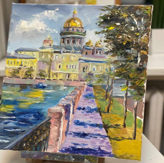 Рисование картины на холсте в Москве в Москве