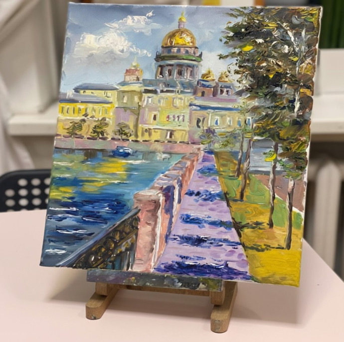 Рисование картины на холсте в Москве в Москве