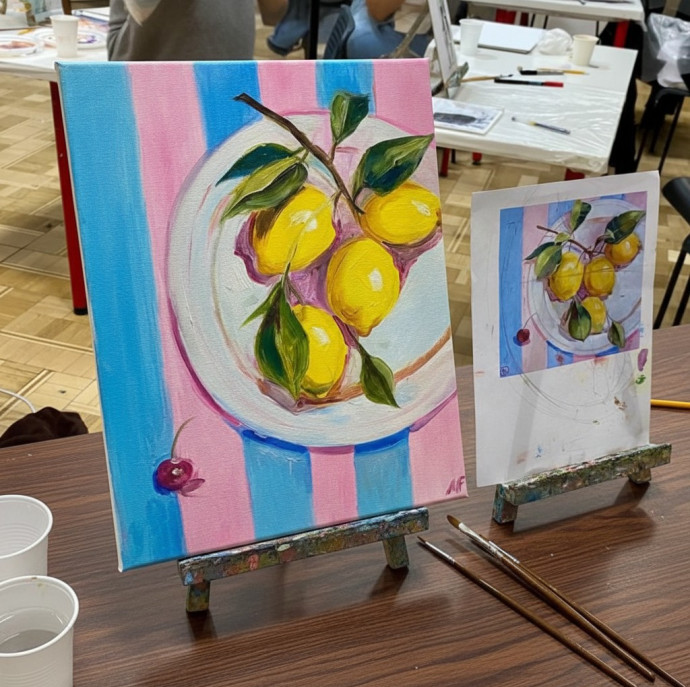 Рисование картины на холсте в Москве в Москве