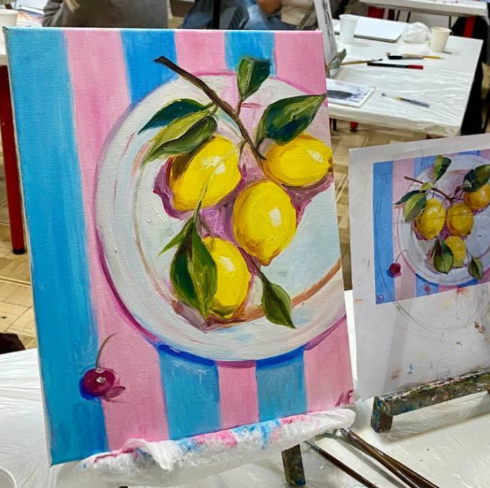 Рисование картины на холсте в Москве в Москве