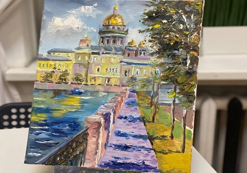 Рисование картины на холсте в Москве в Москве