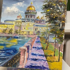 Рисование картины на холсте в Москве в Москве