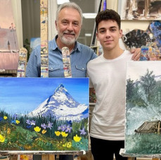 Семейный мастер-класс по рисованию в Москве