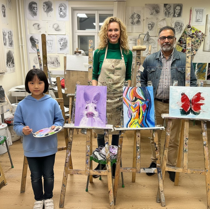 Семейный мастер-класс по росписи одежды в Москве