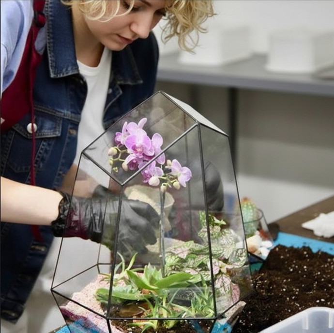 Мастер-класс создание флорариума в Москве