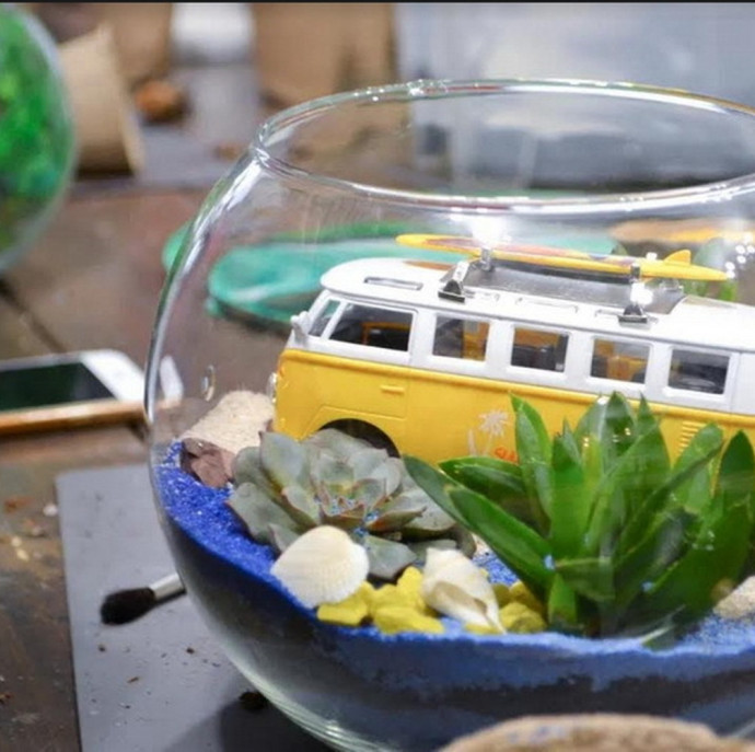 Мастер-класс создание флорариума в Москве