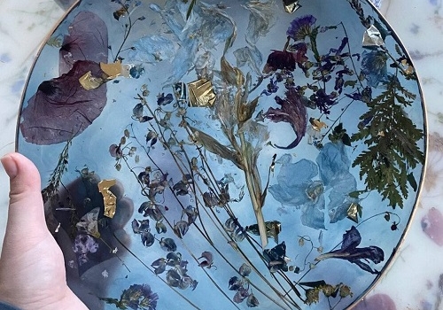 Мастер-класс Эпоксидный поднос - цветочное лето в мини-размере в Москве