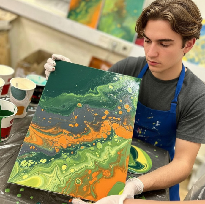 Мастер-класс по Флюид-Арт (Fluid Art) в Москве