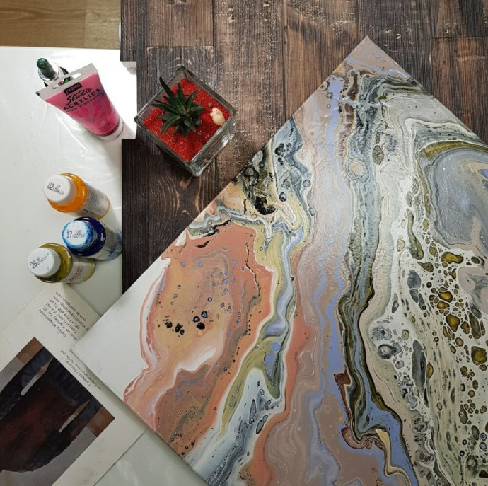 Мастер-класс по Флюид-Арт (Fluid Art) в Москве