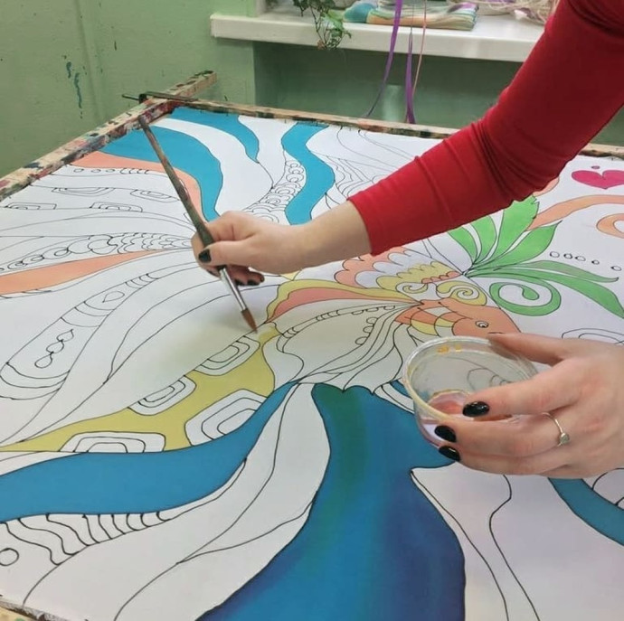 Групповой мастер-класс по батику в Москве