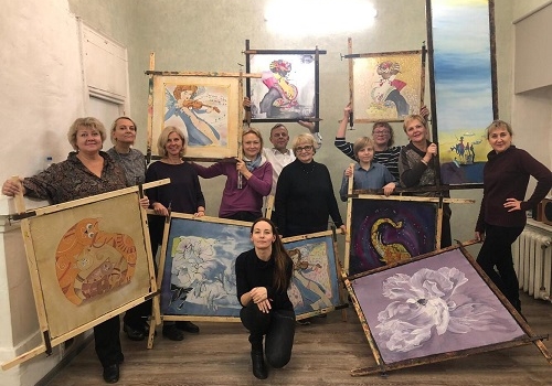 Групповой мастер-класс по батику в Москве