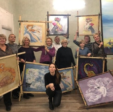 Групповой мастер-класс по батику в Москве