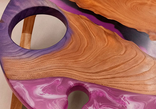 Мастер-класс Винный столик из дерева с эпоксидной смолой в Москве