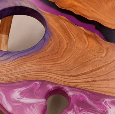 Мастер-класс Винный столик из дерева с эпоксидной смолой в Москве