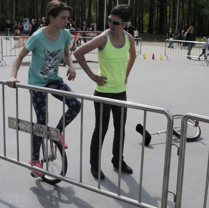 Занятие на уницикле в Москве