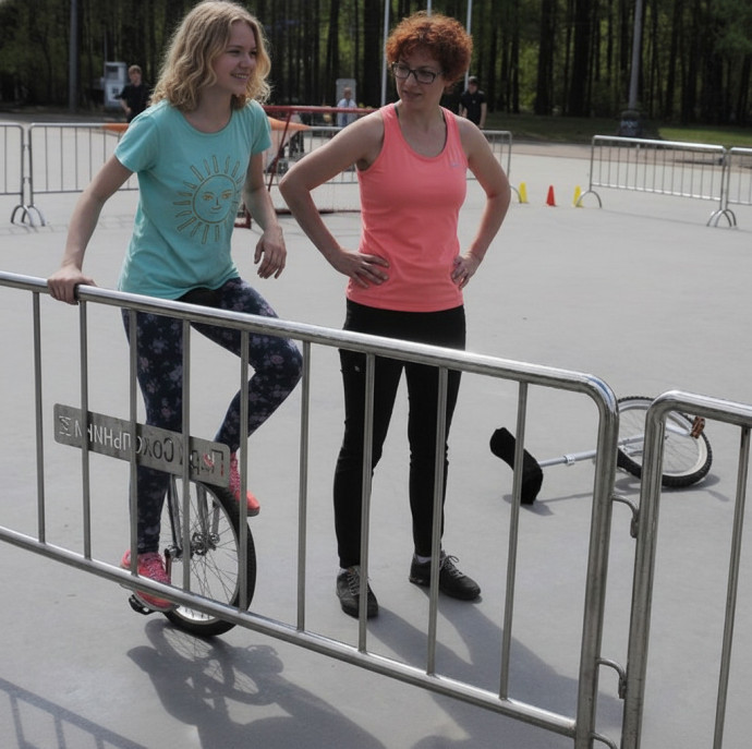 Занятие на уницикле в Москве