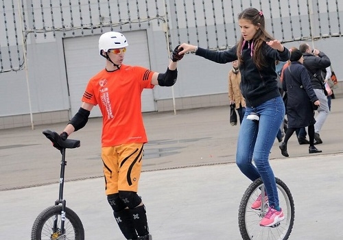 Занятие на уницикле в Москве