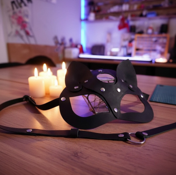 Мастер-класс по кожевничеству Маска Кошки и Чокер в Москве