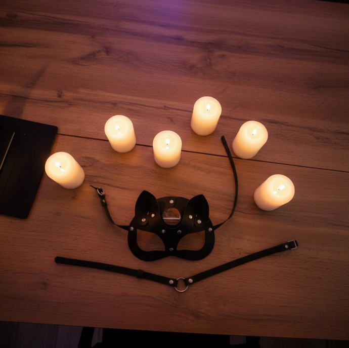 Мастер-класс по кожевничеству Маска Кошки и Чокер в Москве