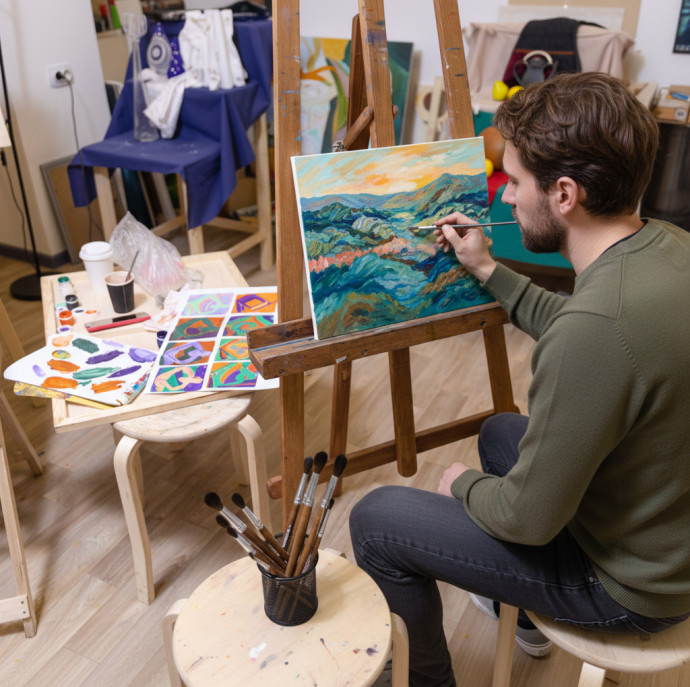 Курс обучения рисованию Живопись маслом с нуля в Москве