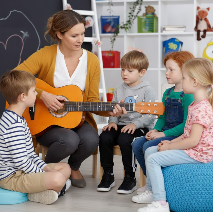 Занятия по игре на гитаре для детей в Москве