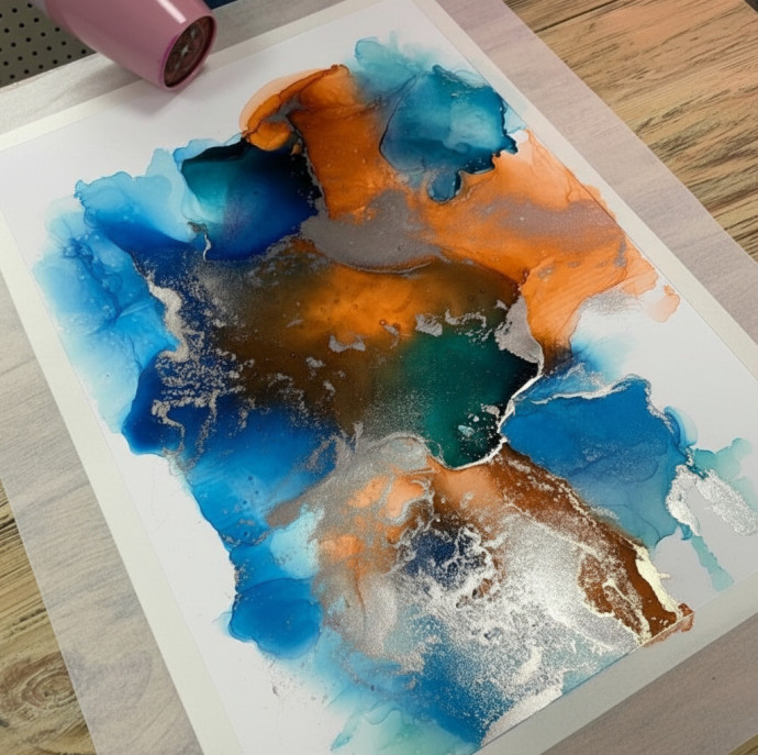 Мастер-класс по алкогольным чернилам в Москве