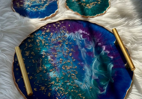 Мастер-класс Новогодние предметы интерьера с эпоксидной смолой в Москве