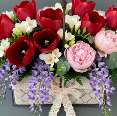 Мастер-класс Цветочная композиция в ящике в Москве