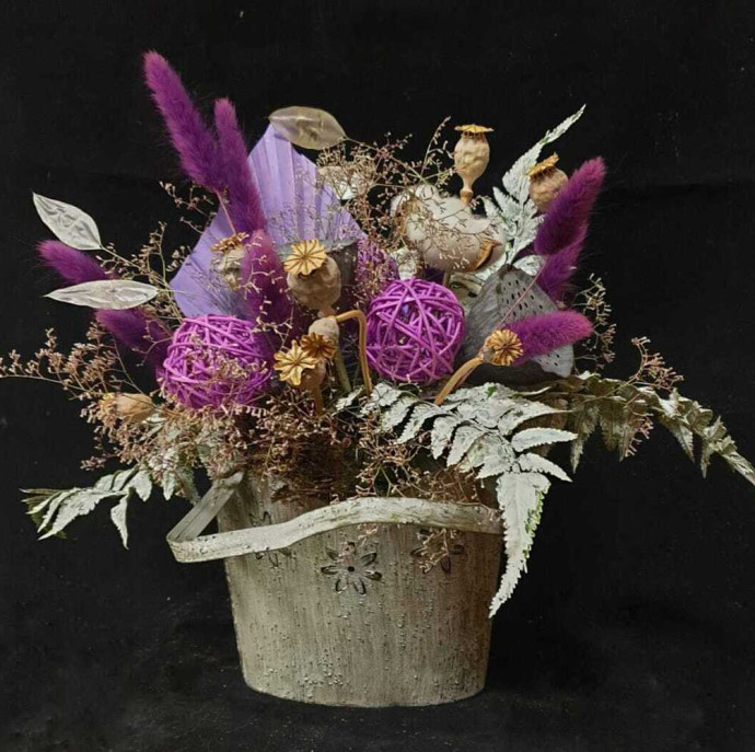 Мастер-класс Композиция с сухоцветами в Москве