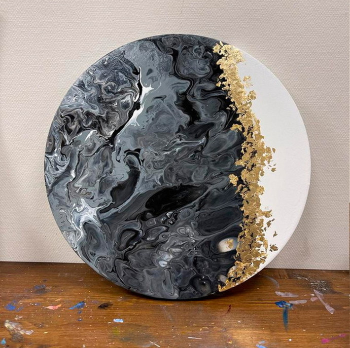 Мастер-класс Флюид Арт Жидкий акрил в Москве