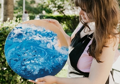 Мастер-класс Флюид Арт Жидкий акрил в Москве