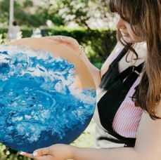 Мастер-класс Флюид Арт Жидкий акрил в Москве