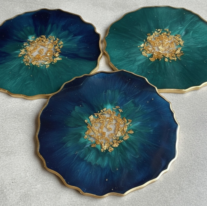 Мастер-класс подстаканники и сырные тарелки из эпоксидной смолы в Москве