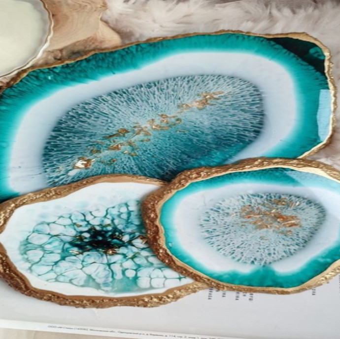 Мастер-класс подстаканники и сырные тарелки из эпоксидной смолы в Москве