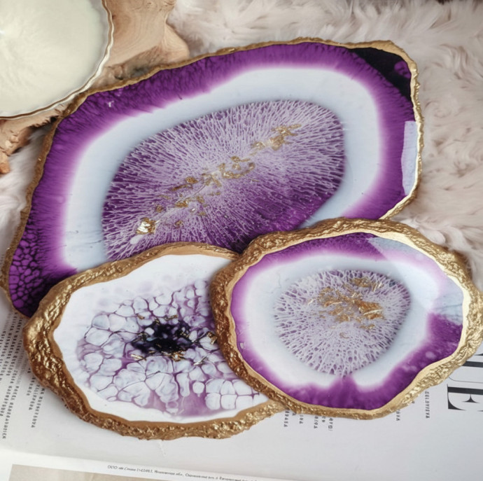 Мастер-класс подстаканники и сырные тарелки из эпоксидной смолы в Москве