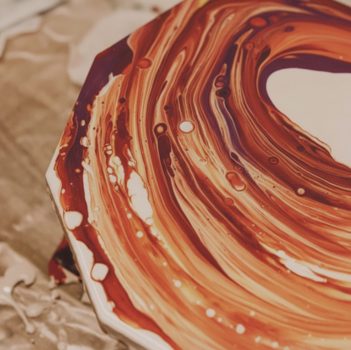 Мастер-класс по флюид арту в Москве