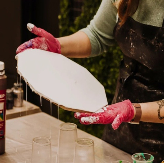 Мастер-класс по флюид арту в Москве