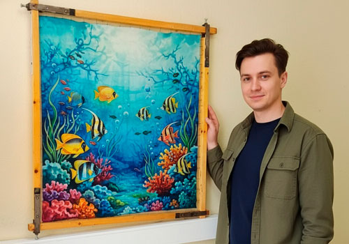 Индивидуальный мастер-класс по батику Роспись платка в Москве