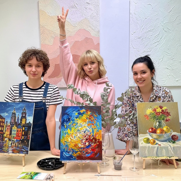 Мастер-класс по современной живописи в группе в Москве