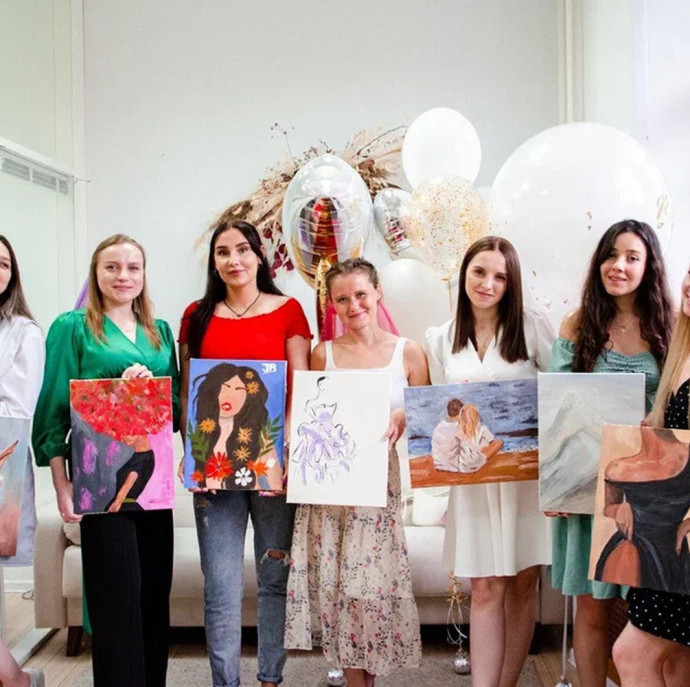 Мастер-класс по современной живописи в группе в Москве