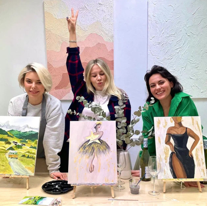 Мастер-класс по современной живописи в группе в Москве