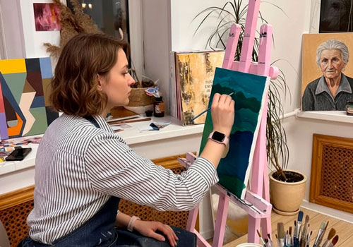 Мастер-класс по современной живописи в группе в Москве